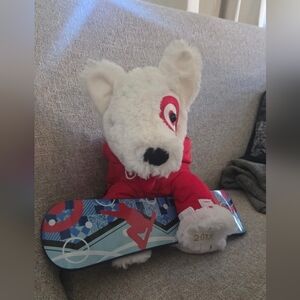 Target 2013 Bullseye Peak Snowboard Bull Terrier Dog Plush